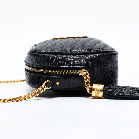 YVES SAINT LAURENT Lu Mini Camera Bag Shoulder Bag black WS21698