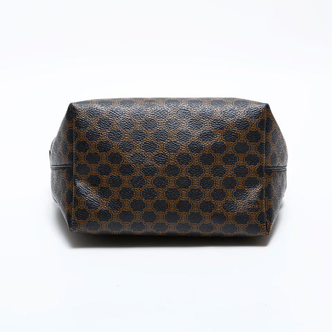 CELINE Macadam PVC Handbag Brown WS21699