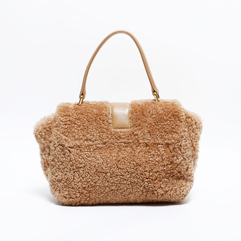 Miu Miu Boa 2-way shearling handbag for 2023AW Shoulder Bag Brown WS21701