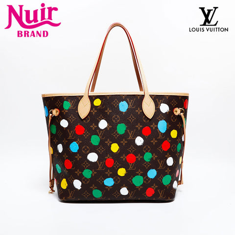 LOUIS VUITTON 2023 × Yayoi Kusama Neverfull Tote Bag Brown WS21702