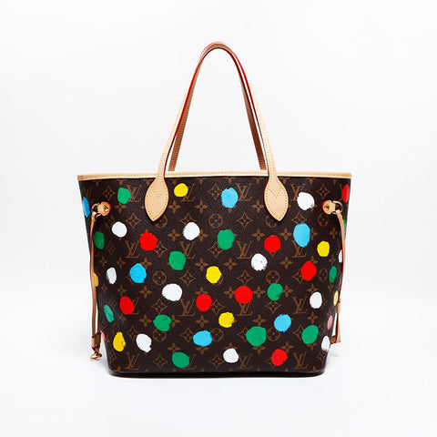 LOUIS VUITTON 2023 × Yayoi Kusama Neverfull Tote Bag Brown WS21702