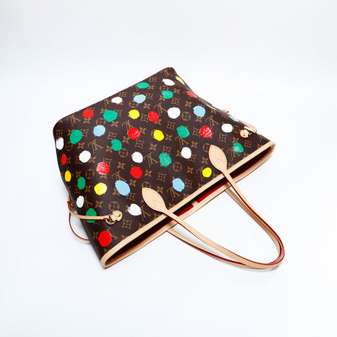 LOUIS VUITTON 2023 × Yayoi Kusama Neverfull Tote Bag Brown WS21702