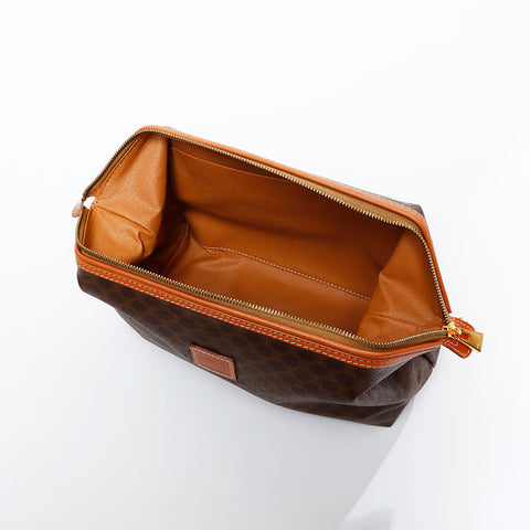 CELINE Macadam PVC Clutch bag Brown WS21703