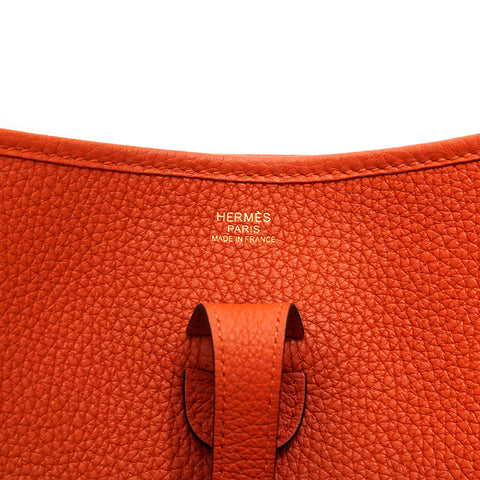 HERMES Evelyn 3 29 PM Z stamp 2021 Taurillon Clemence Shoulder Bag Brown WS21704