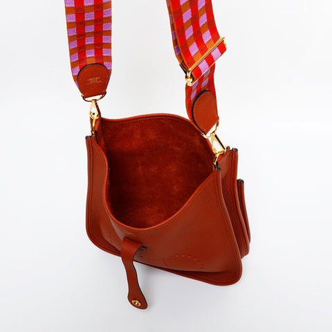 HERMES Evelyn 3 29 PM Z stamp 2021 Taurillon Clemence Shoulder Bag Brown WS21704
