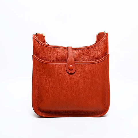 HERMES Evelyn 3 29 PM Z stamp 2021 Taurillon Clemence Shoulder Bag Brown WS21704