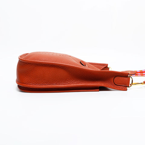HERMES Evelyn 3 29 PM Z stamp 2021 Taurillon Clemence Shoulder Bag Brown WS21704