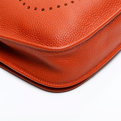 HERMES Evelyn 3 29 PM Z stamp 2021 Taurillon Clemence Shoulder Bag Brown WS21704