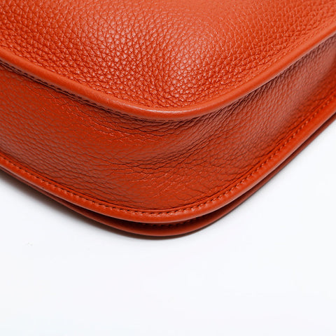 HERMES Evelyn 3 29 PM Z stamp 2021 Taurillon Clemence Shoulder Bag Brown WS21704