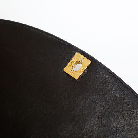 CHANEL No. 3 Lambskin Diana 1994-1996 Shoulder Bag black WS21705