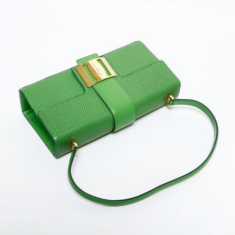 Salvatore Ferragamo Vara Gancini one belt leather Shoulder Bag green WS21709