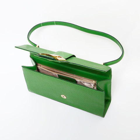 Salvatore Ferragamo Vara Gancini one belt leather Shoulder Bag green WS21709