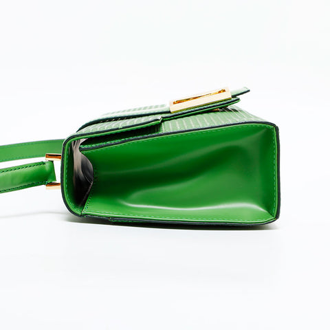 Salvatore Ferragamo Vara Gancini one belt leather Shoulder Bag green WS21709