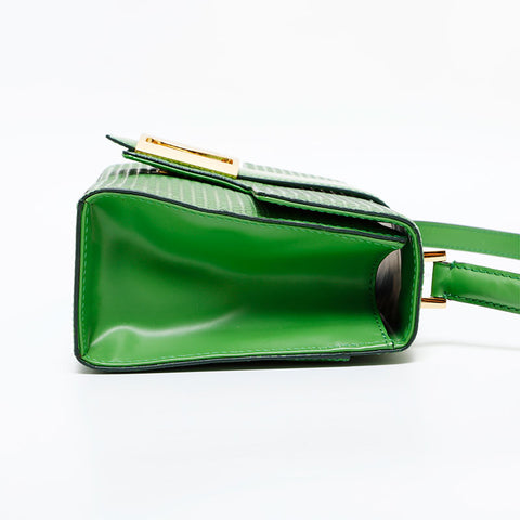 Salvatore Ferragamo Vara Gancini one belt leather Shoulder Bag green WS21709