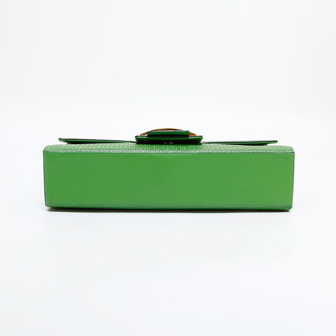 Salvatore Ferragamo Vara Gancini one belt leather Shoulder Bag green WS21709