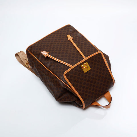 CELINE Macadam PVC Backpack Â· Daypack Brown WS21710