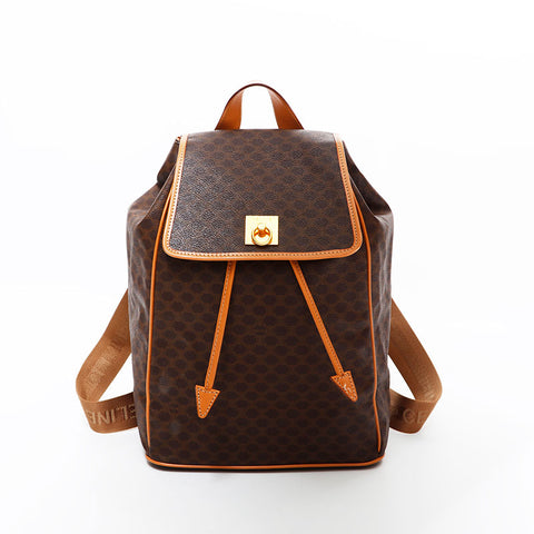 CELINE Macadam PVC Backpack Â· Daypack Brown WS21710