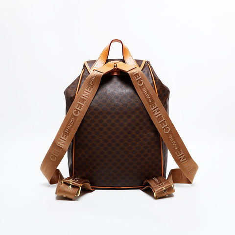 CELINE Macadam PVC Backpack Â· Daypack Brown WS21710