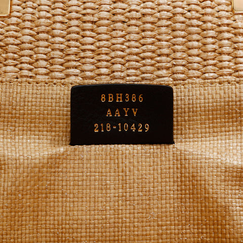 FENDI 2-way raffia straw basket bag Sunshine Tote Bag beige WS21712