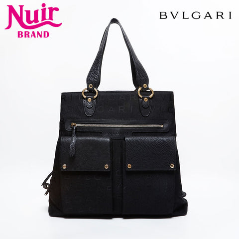 BVLGARI Canvas Logomania Tote Bag black WS21713