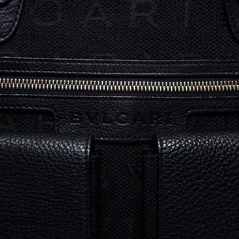 ブルガリ BVLGARI キャンバス ロゴマニア トートバッグ ブラック WS21713