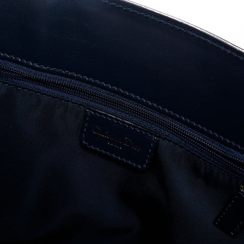 Christian Dior Trotter Canvas Shoulder Bag Navy WS21715