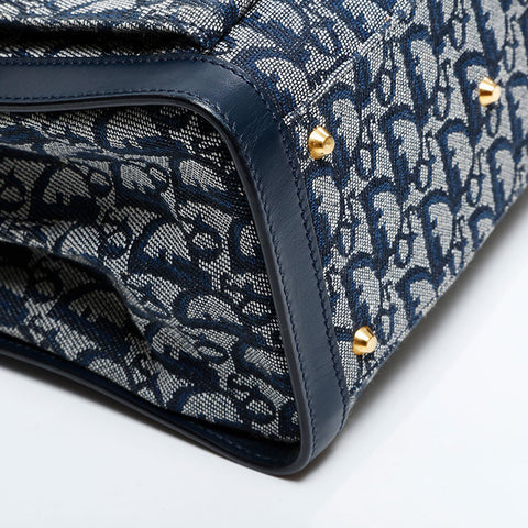 Christian Dior Trotter Canvas Shoulder Bag Navy WS21715