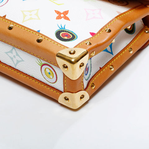 LOUIS VUITTON Takashi Murakami Multicolor I Love I Miss You 2003 Shoulder Bag white WS21716