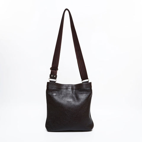 Salvatore Ferragamo Leather Gancini Shoulder Bag Brown WS21717