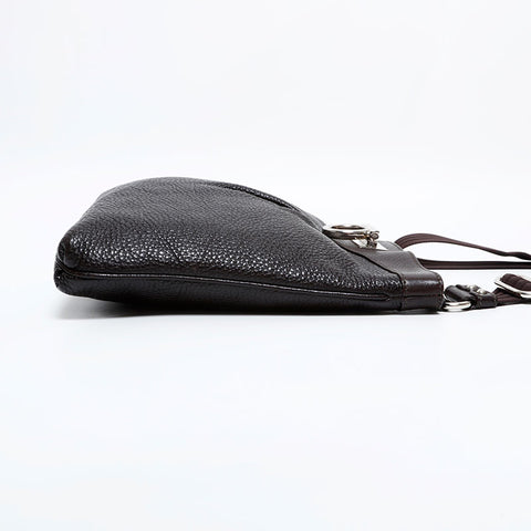 Salvatore Ferragamo Leather Gancini Shoulder Bag Brown WS21717