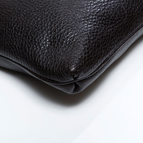 Salvatore Ferragamo Leather Gancini Shoulder Bag Brown WS21717