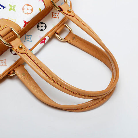 LOUIS VUITTON Takashi Murakami 2009 Multicolor Claudia Handbag white WS21719