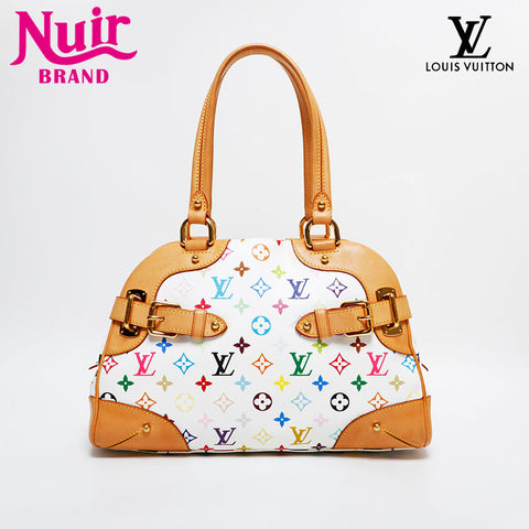 LOUIS VUITTON Takashi Murakami 2009 Multicolor Claudia Handbag white WS21719