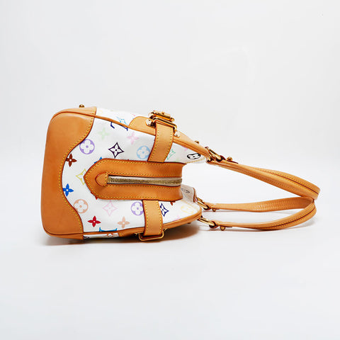 LOUIS VUITTON Takashi Murakami 2009 Multicolor Claudia Handbag white WS21719