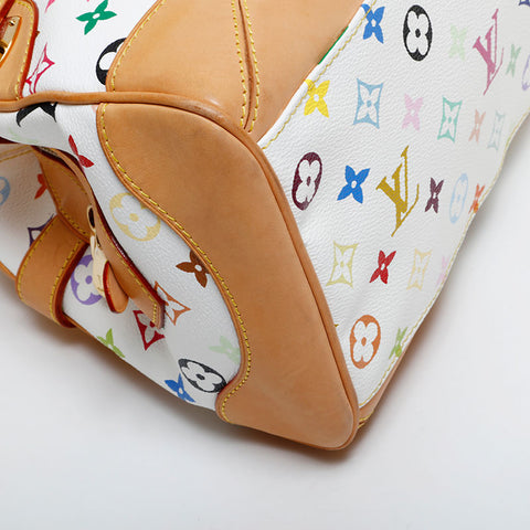 LOUIS VUITTON Takashi Murakami 2009 Multicolor Claudia Handbag white WS21719