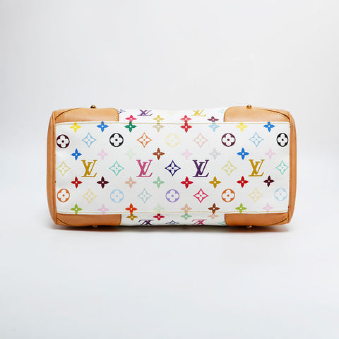 LOUIS VUITTON Takashi Murakami 2009 Multicolor Claudia Handbag white WS21719