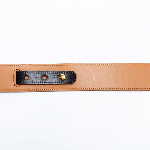 HERMES ⚪︎X engraved Kelly Leather 65 made in 1994 belt black WS21724