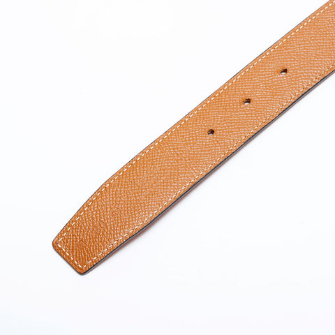 HERMES ◻︎Q engraved 2013 Chaine d'Ancre leather belt Brown WS21726
