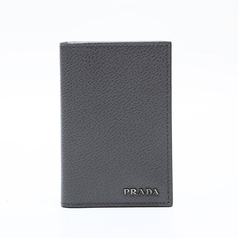 PRADA Safiano leather Card Case gray WS21727