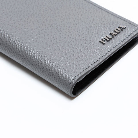 PRADA Safiano leather Card Case gray WS21727