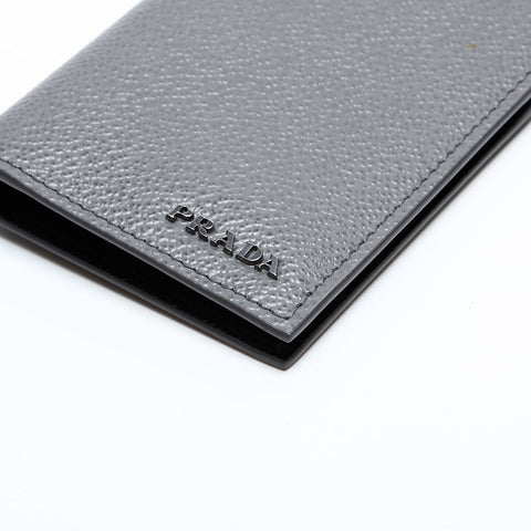 PRADA Safiano leather Card Case gray WS21727