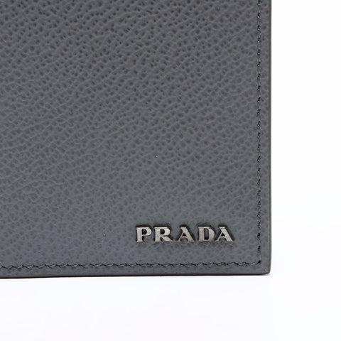 PRADA Safiano leather Card Case gray WS21727