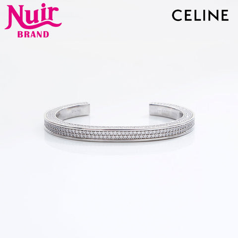 CELINE Rhinestone Bangle Silver WS21729