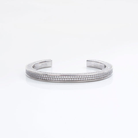 CELINE Rhinestone Bangle Silver WS21729
