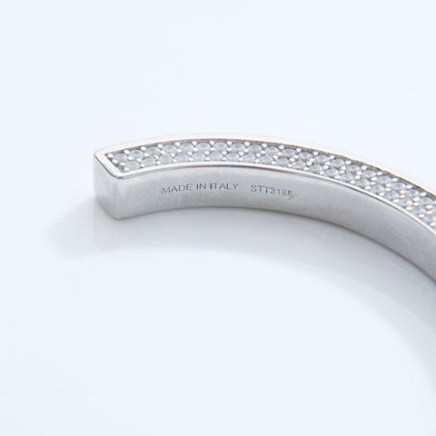 CELINE Rhinestone Bangle Silver WS21729