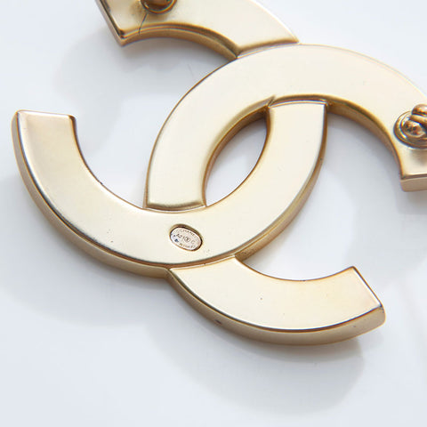 CHANEL A21C COCO Mark 水钻 2021 胸针 金色 WS21735