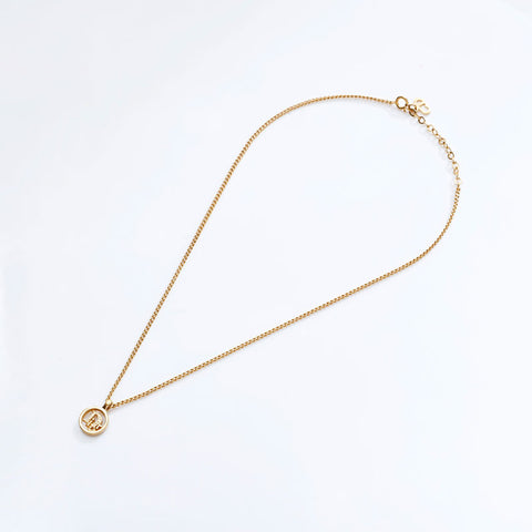 Christian Dior CD logo Necklace gold WS21737