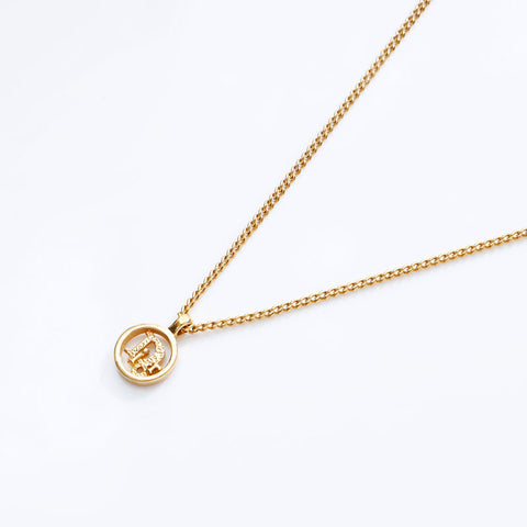 Christian Dior CD logo Necklace gold WS21737