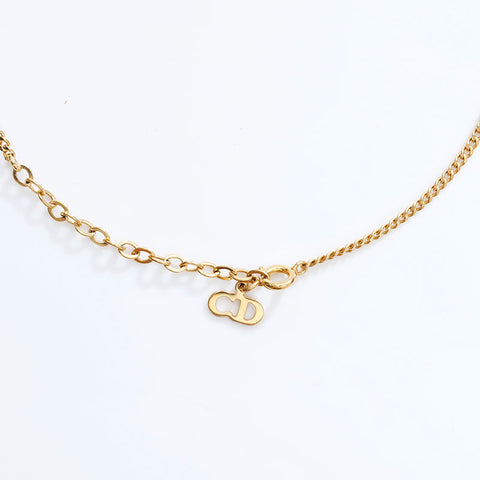 Christian Dior CD logo Necklace gold WS21737