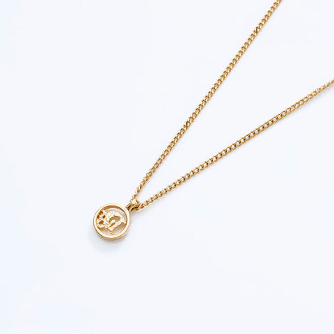 Christian Dior CD logo Necklace gold WS21737